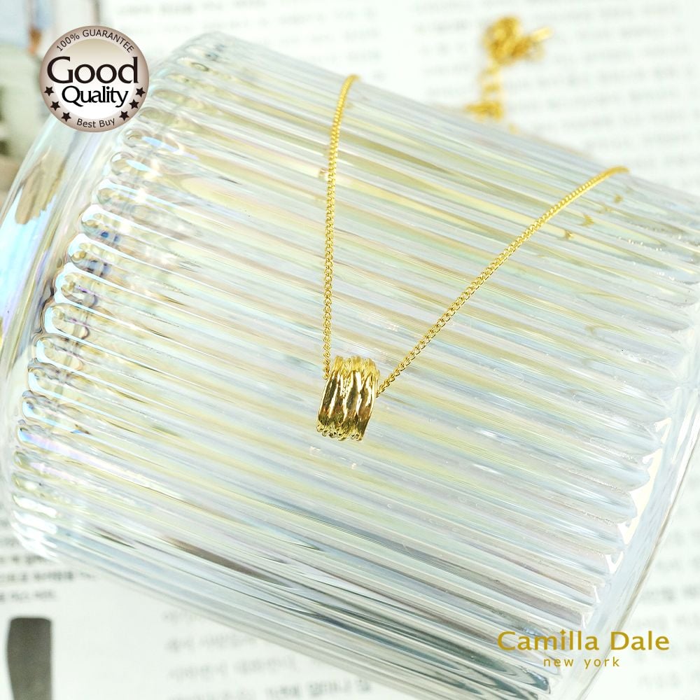 CamillaDale金色千層點橢圓短鍊項鍊(韓製)