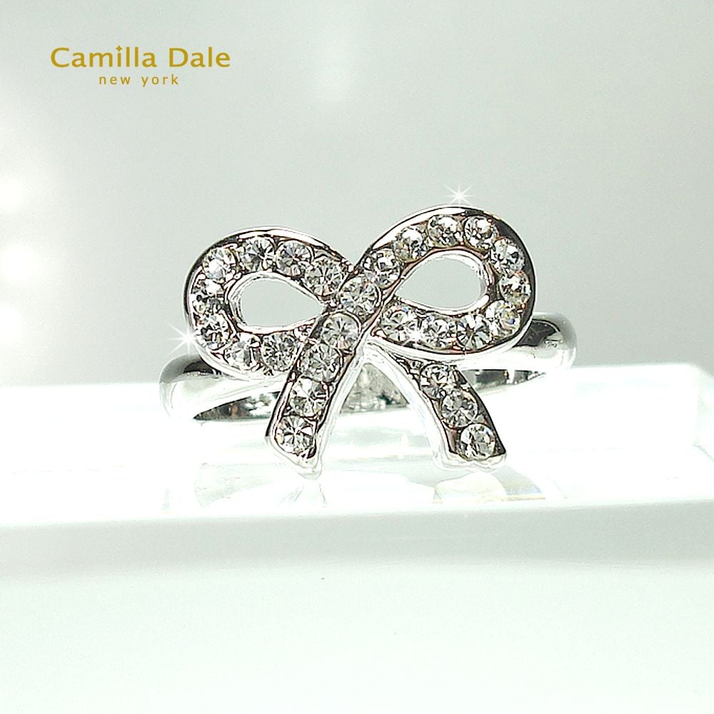 CamillaDale 蝴蝶結水晶戒指