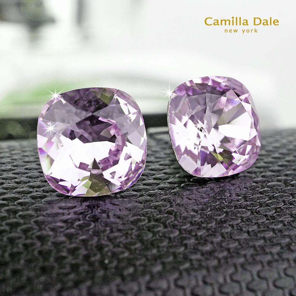 CamillaDale 公爵石水晶耳環(紫羅蘭)