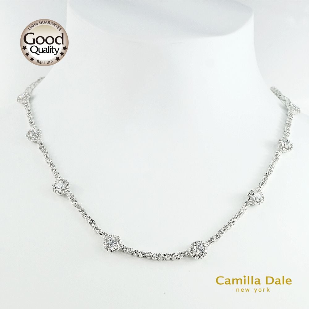 CamillaDale 閃耀鋯石星鑽項鍊(韓製)