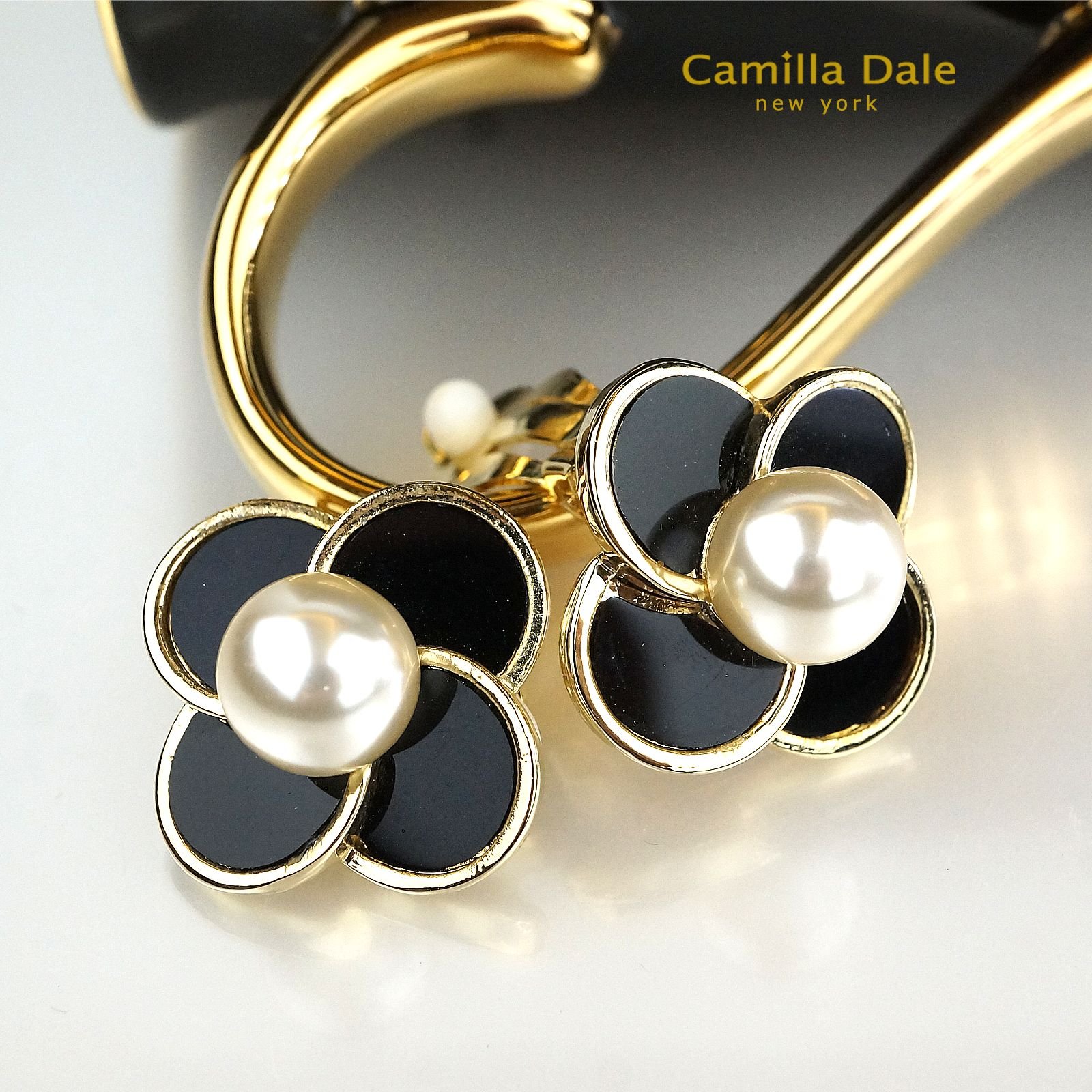 CamillaDale 7mm 香榭雪白珍珠耳環(夾式)