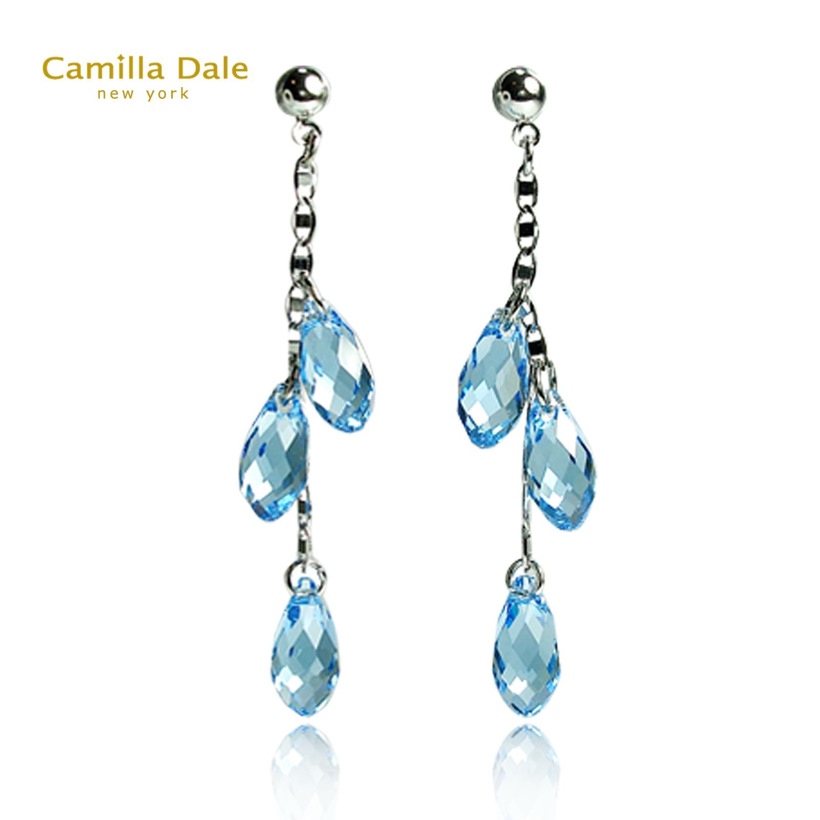 Camilla Dale 海洋之生水晶耳環(海藍)