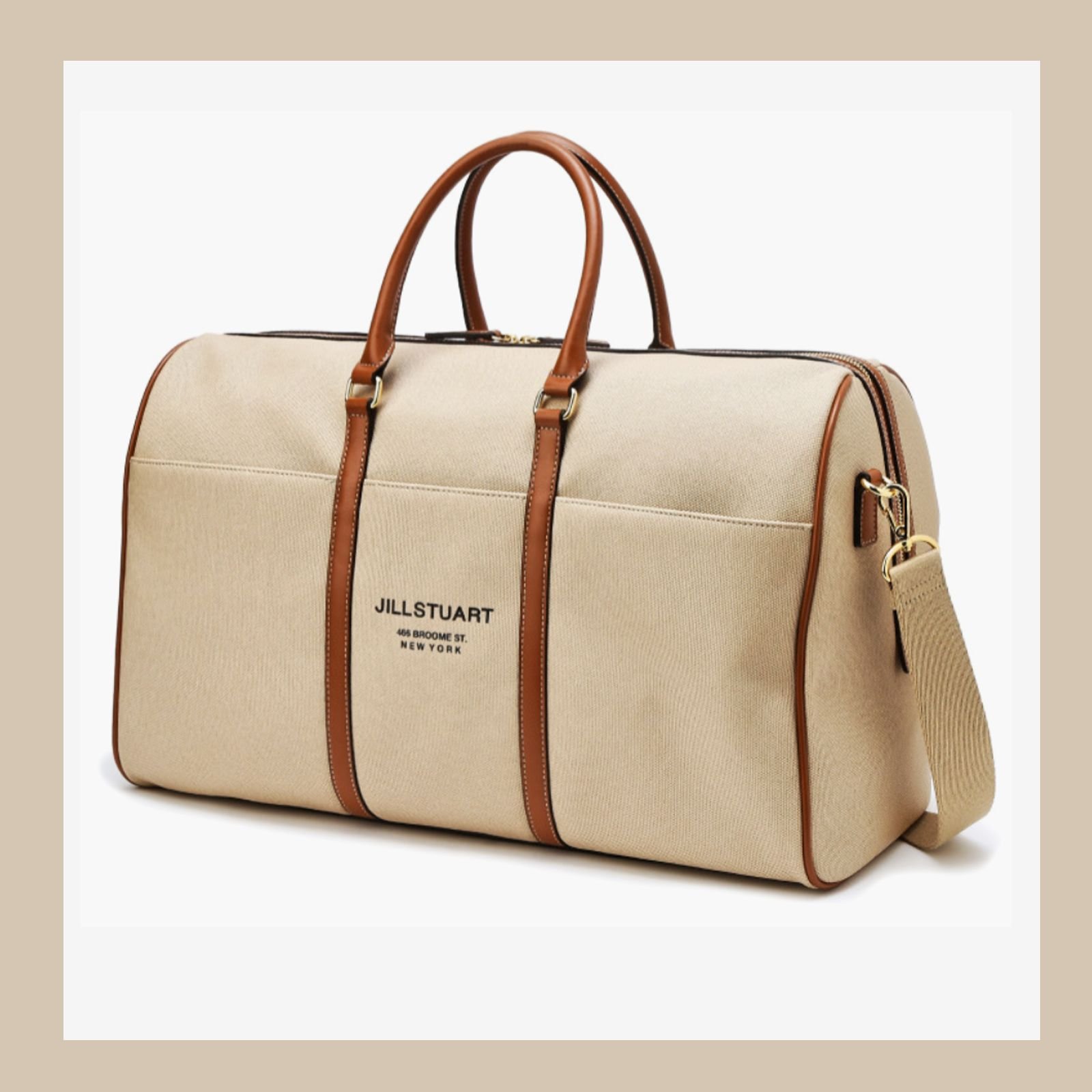 JILLSTUART NEWYORK 米色波士頓包旅行袋 國際精品預購