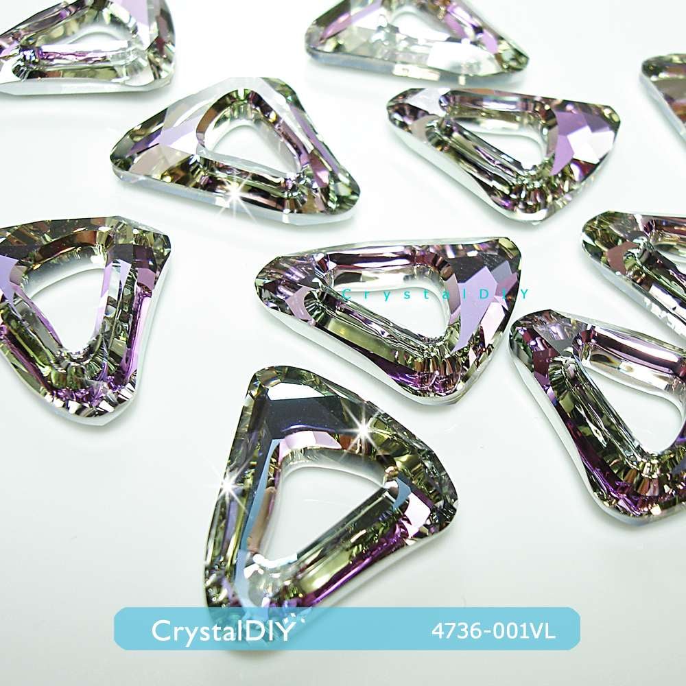CrystalDIY奧地利水晶SW #4736宇宙三角水晶裸鑽燦紫20mm