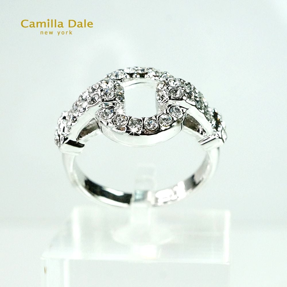 Camilla Dale雙勾扣環水晶戒指 韓製