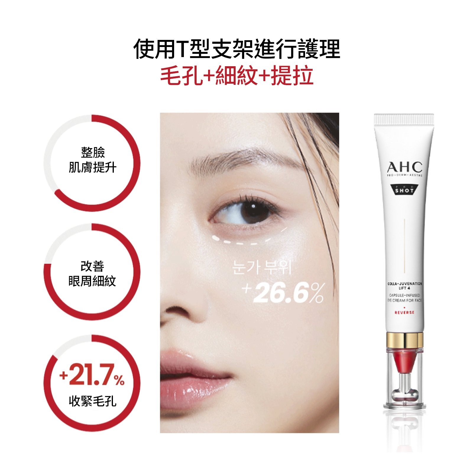 AHC醫美科研雙波多肽膠原抗皺眼霜30ml