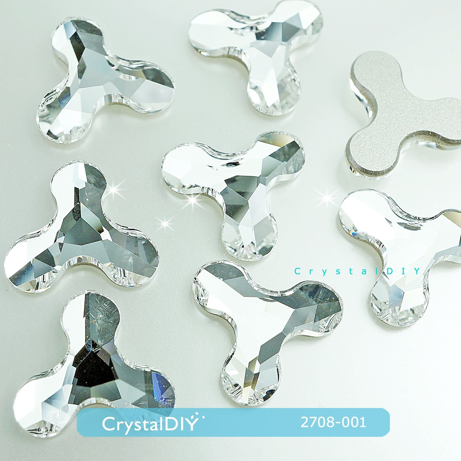 CrystalDIY奧地利水晶SW平底石#2708 分子白鑽Crystal(001)