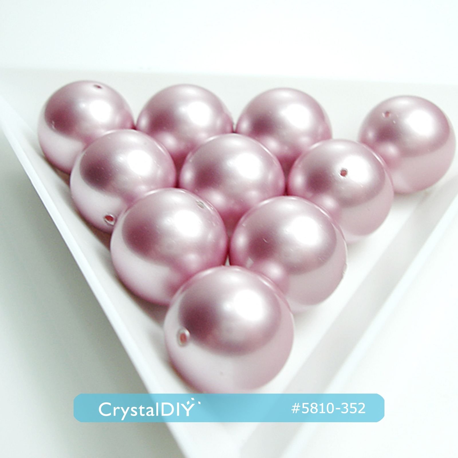 CrystalDIY奧地利水晶SW水晶珍珠#5810古典玫瑰Powder Rose Pearl (352) 12mm