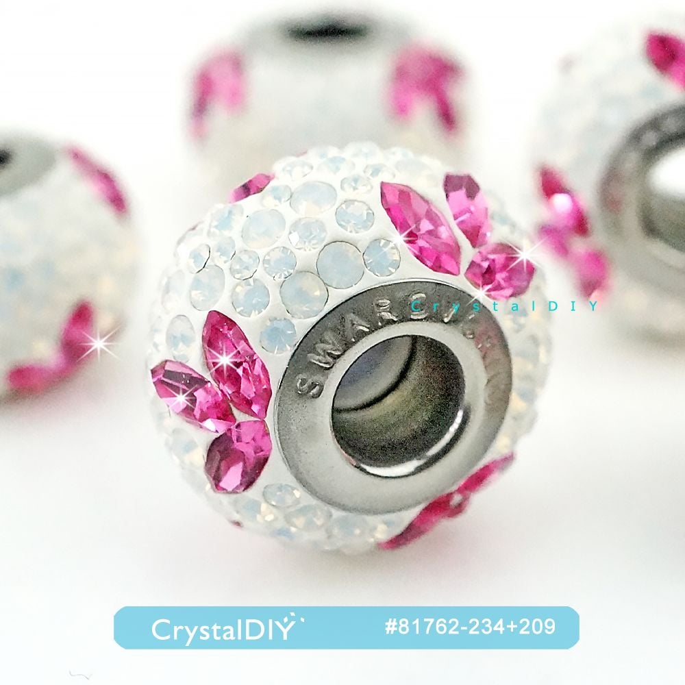 CrystalDIY奧地利SW水晶密鑲串珠81762 百合花 白蛋石(234) 玫瑰(209) 14mm絕版美呆限量