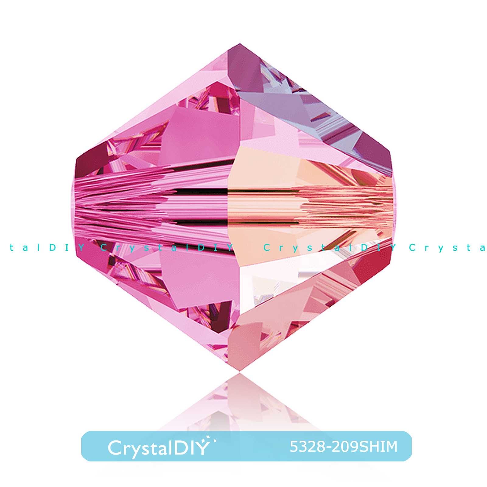 CrystalDIY奧地利水晶SW#5328串珠6mm玫瑰微光(209SHIM)