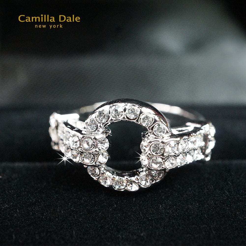 Camilla Dale雙勾扣環水晶戒指 韓製