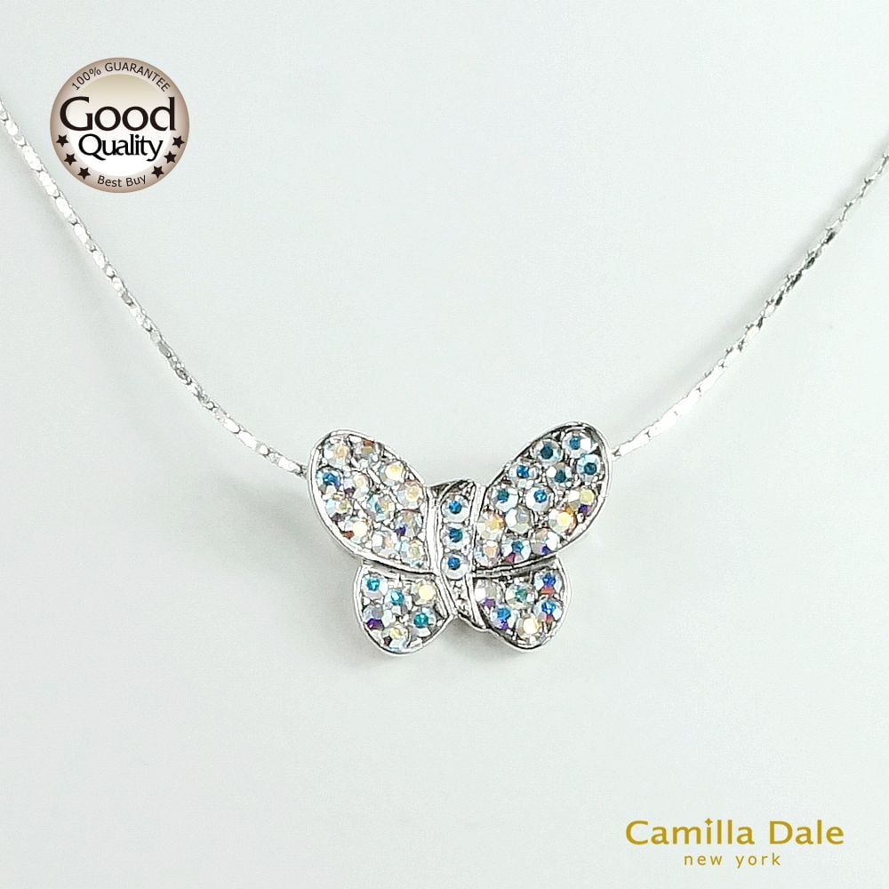 CamillaDale 花蝴蝶水晶項鍊(韓製)