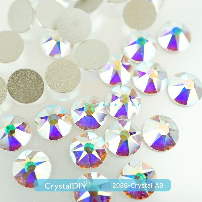 CrystalDIY奧地利水晶SW 2058/2088水晶亮彩001AB平底石