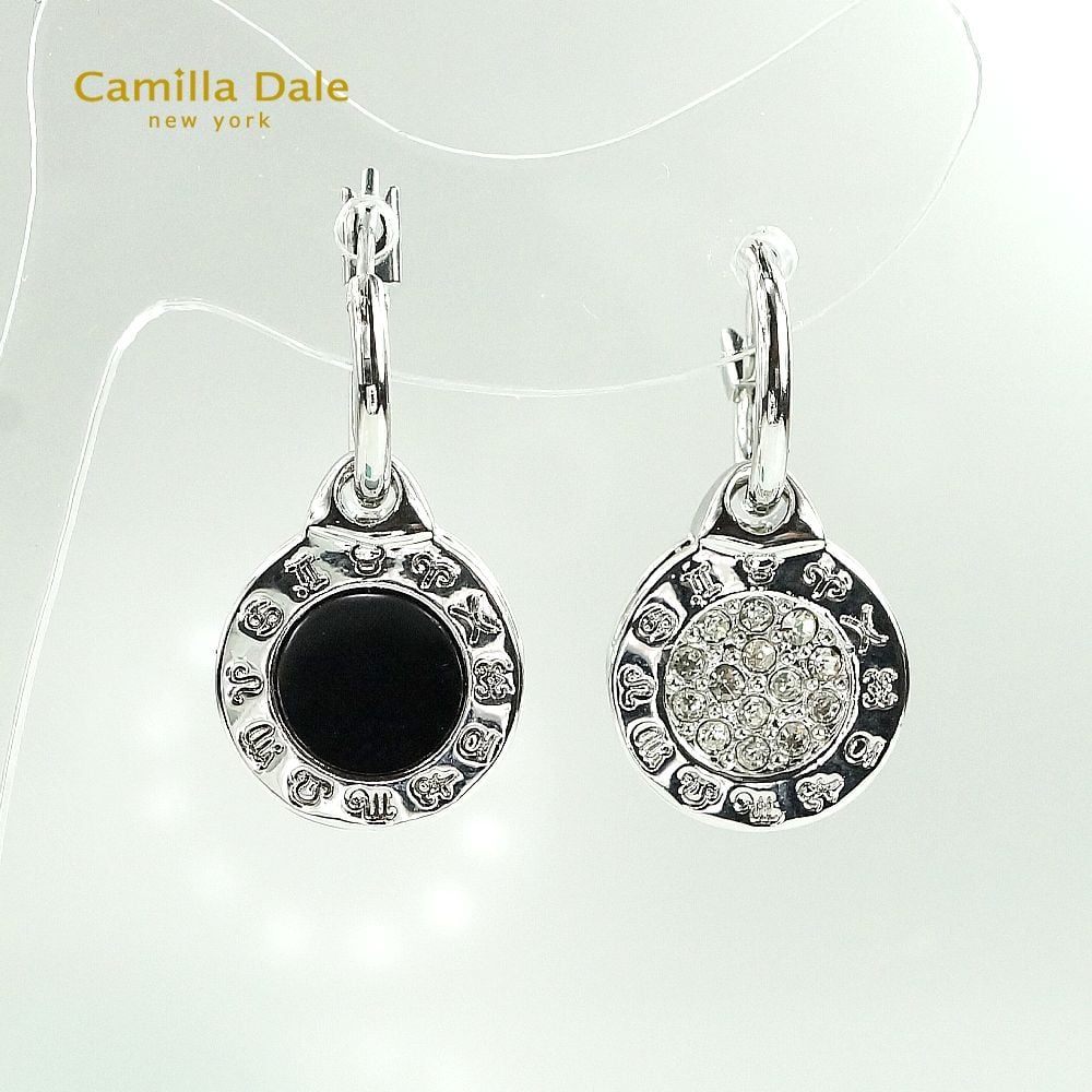 CamillaDale 韓製雙鏡物語水晶耳環