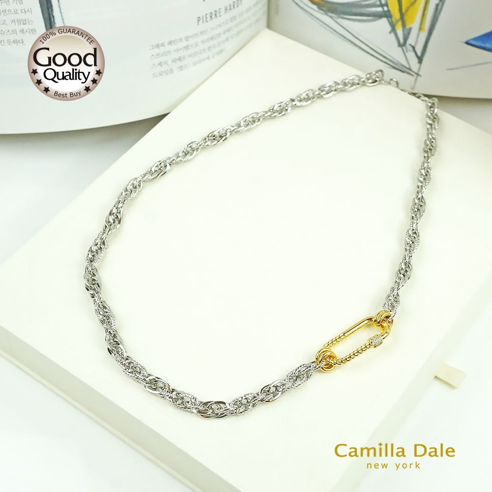 CamillaDale 扭轉雙疊頸鍊短鍊項鍊(韓製)
