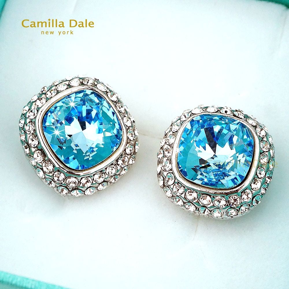 CamillaDale 威尼斯海藍水鑽耳環 韓製
