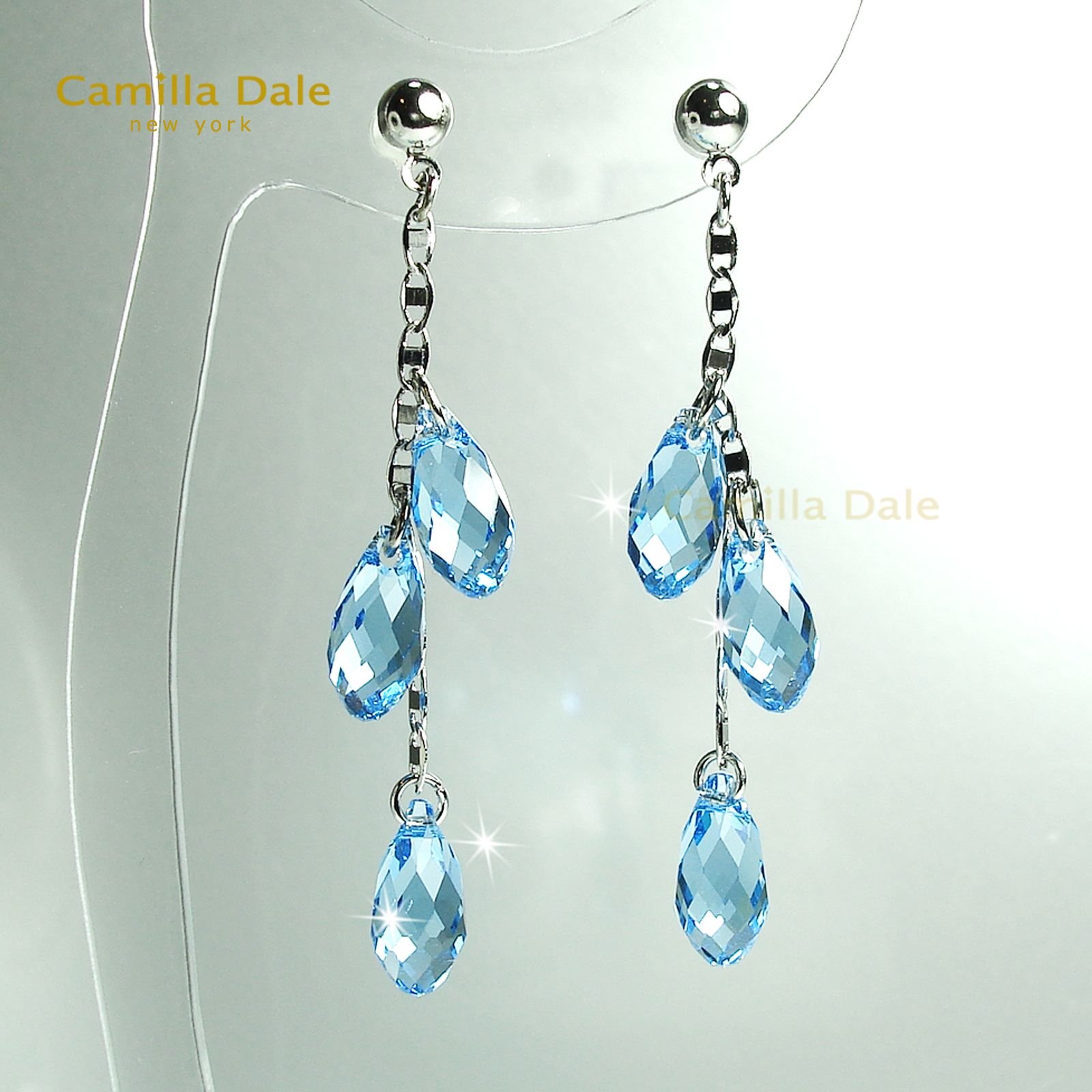 Camilla Dale 海洋之生水晶耳環(海藍)