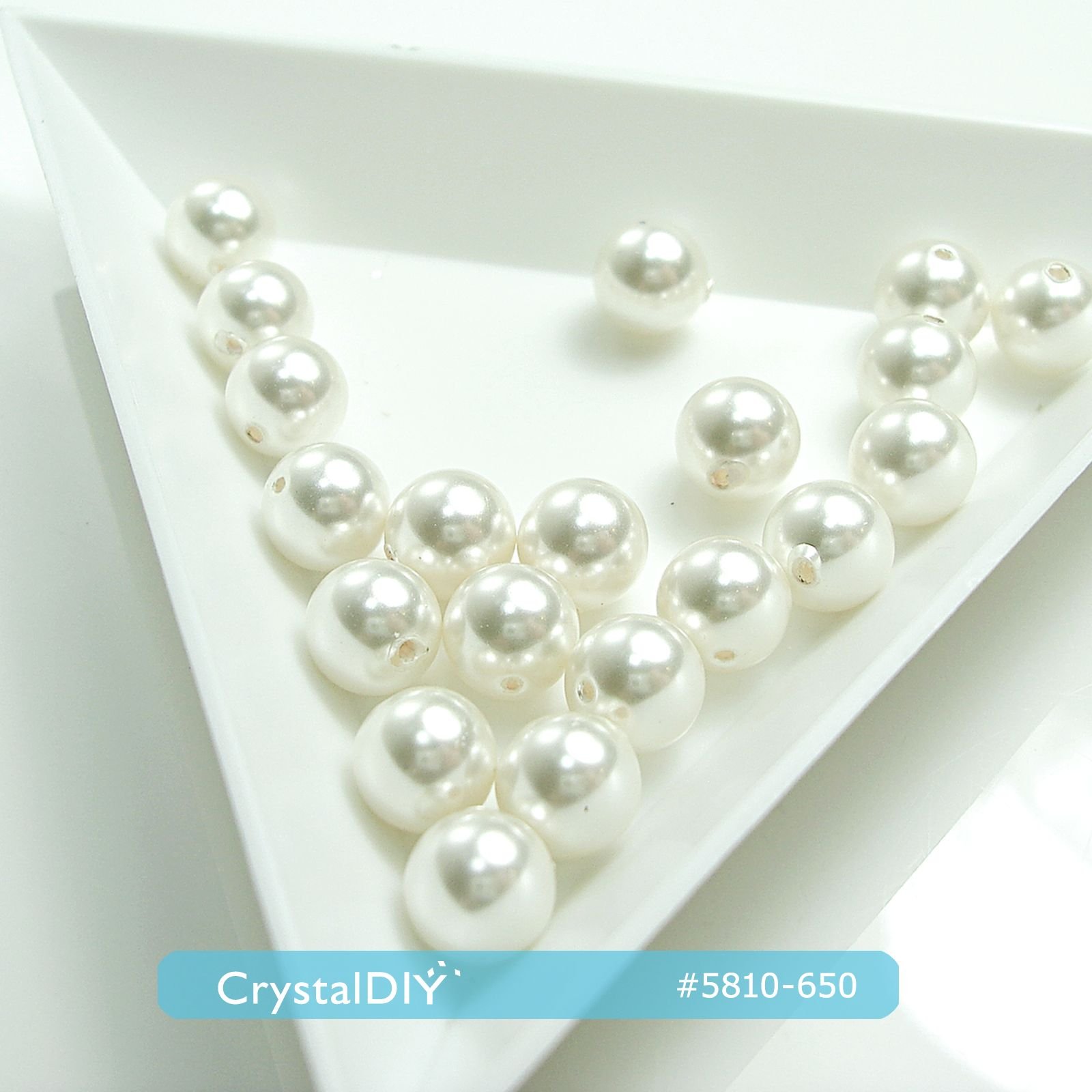 CrystalDIY奧地利水晶SW水晶珍珠#5810White Pear(650) 4mm~12mm