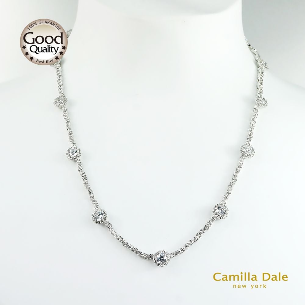 CamillaDale 閃耀鋯石星鑽項鍊(韓製)