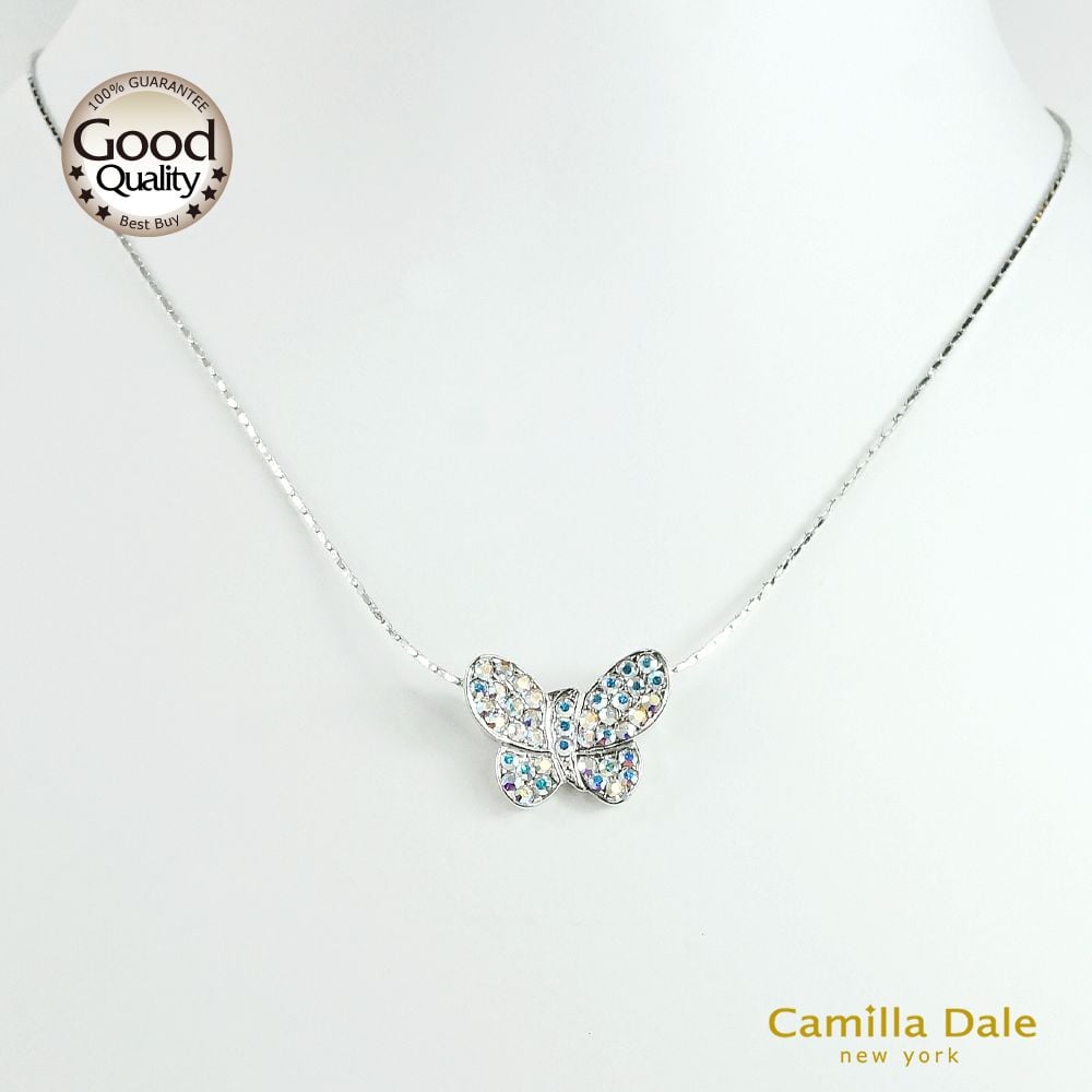 CamillaDale 花蝴蝶水晶項鍊(韓製)