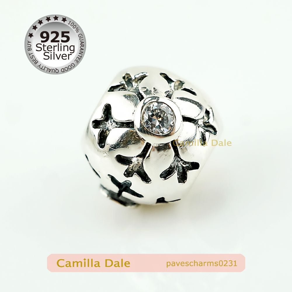 CamillaDale 雪花925純銀串飾【231】大孔徑 適用潘朵拉手鍊