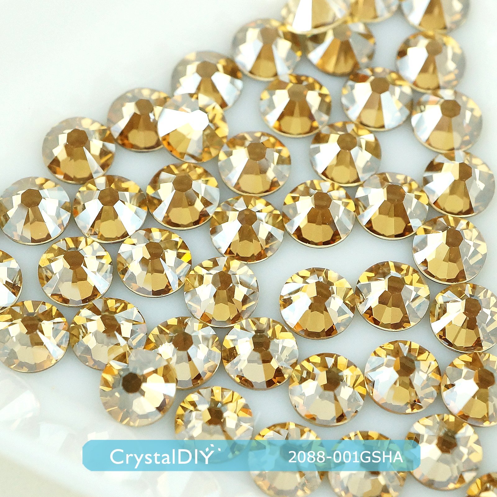 CrystalDIY奧地利水晶SW平底石2058/2088燦幻金Crystal Golden Shadow(001GSHA)SS5~SS20