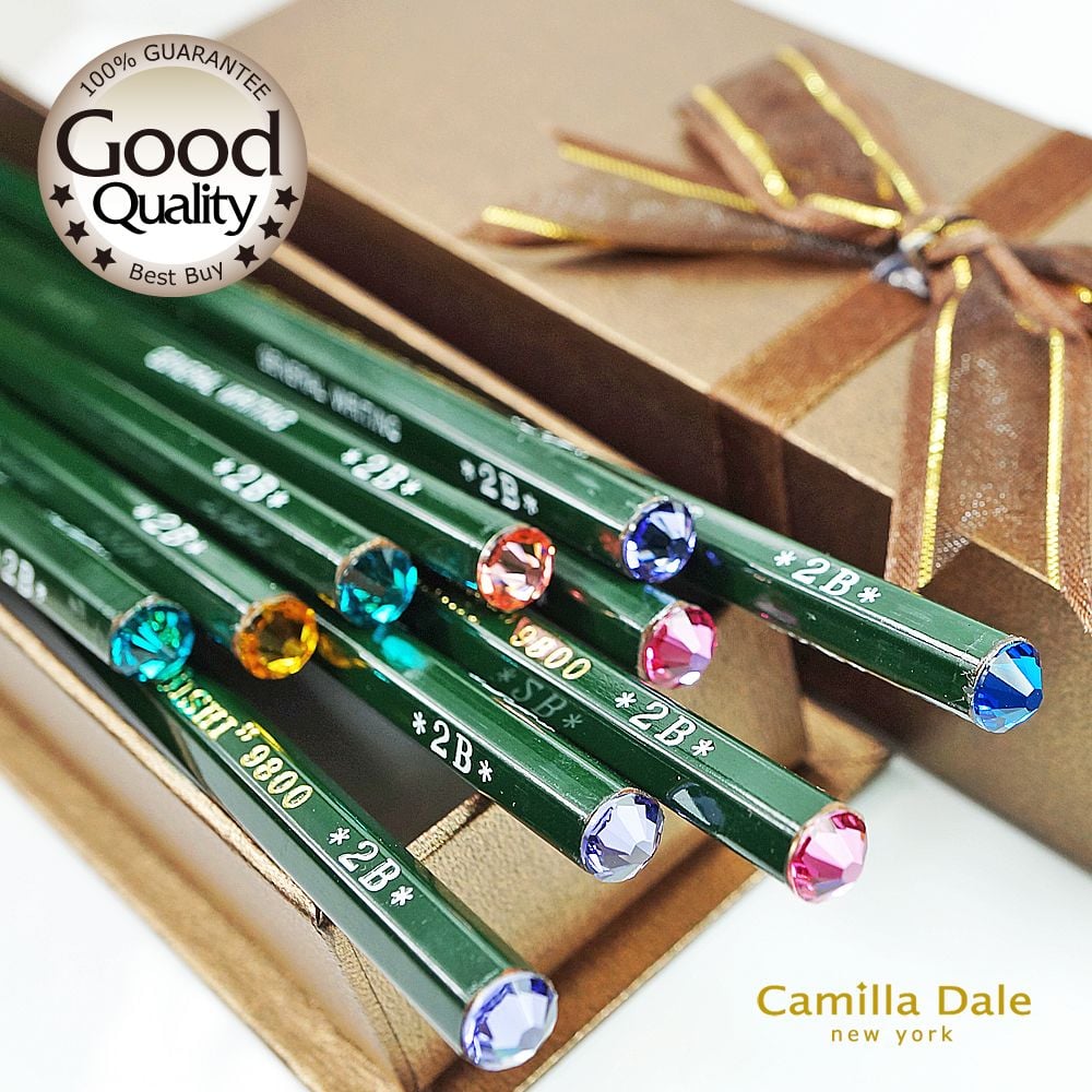 CamillaDale 光芒水鑽鉛筆 採用利百代 9800 2B一打(12支)