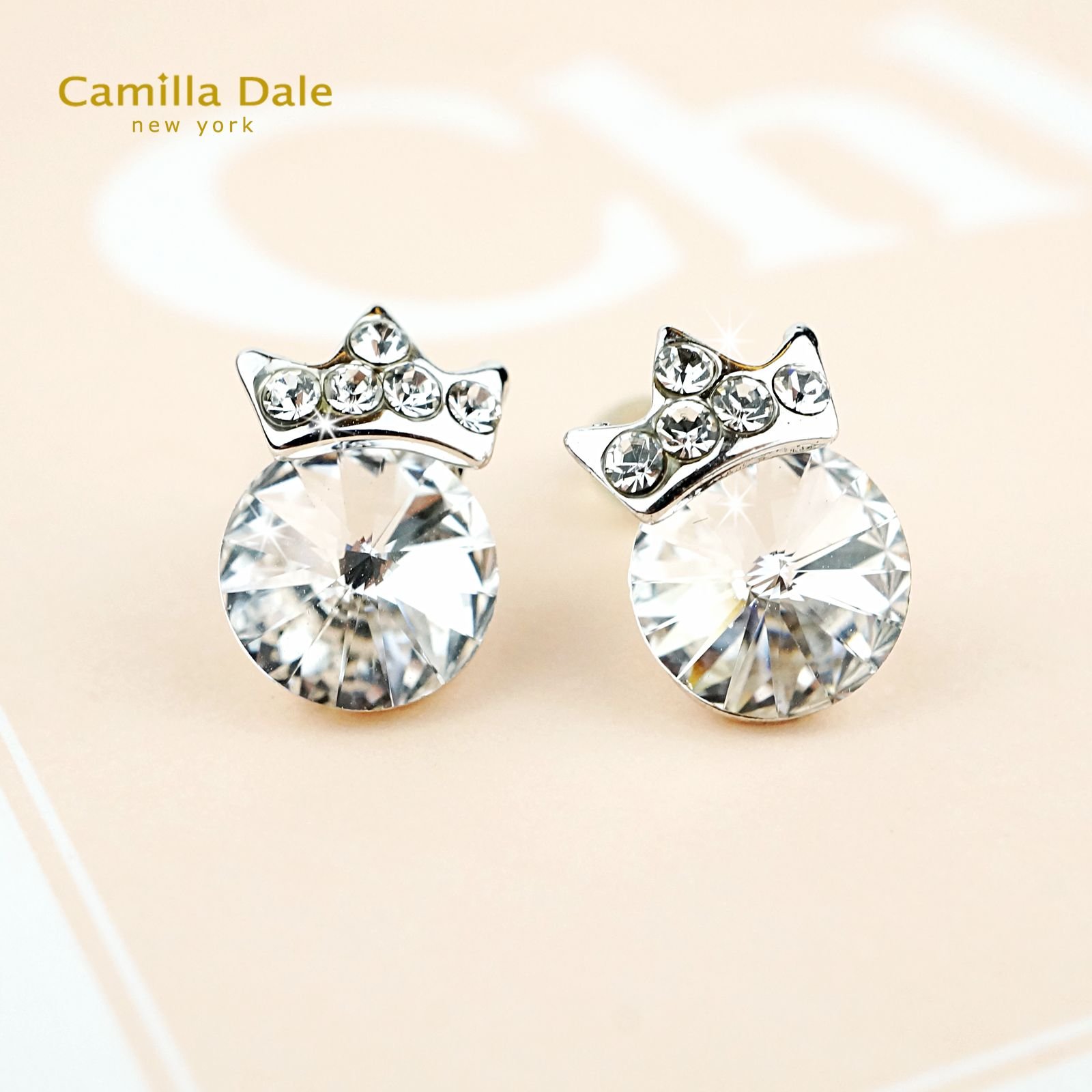 CamillaDale 皇冠水鑽耳環