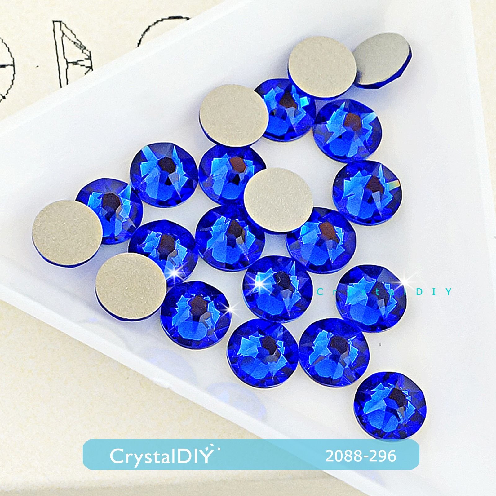 CrystalDIY奧地利水晶SW平底石#2088 Majestic Blue壯麗藍(296) SS34 (7.2MM) 貼鑽