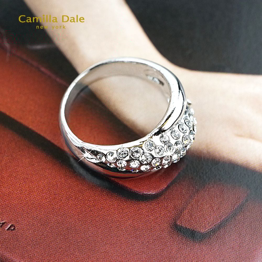 CamillaDale 韓製心漩水晶戒指