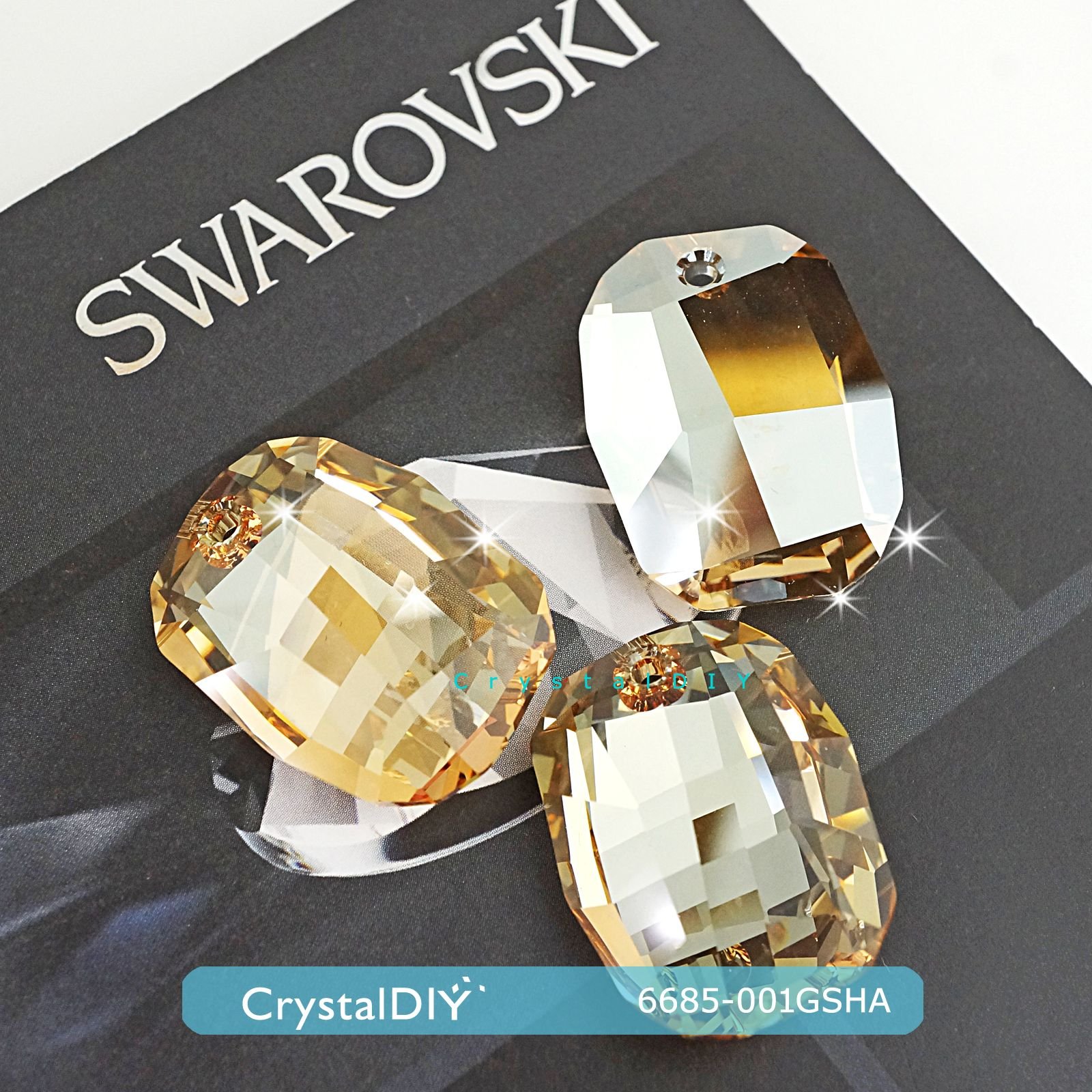 CrystalDIY奧地利SW水晶#6685繪圖水晶吊墜28mm兩色可選