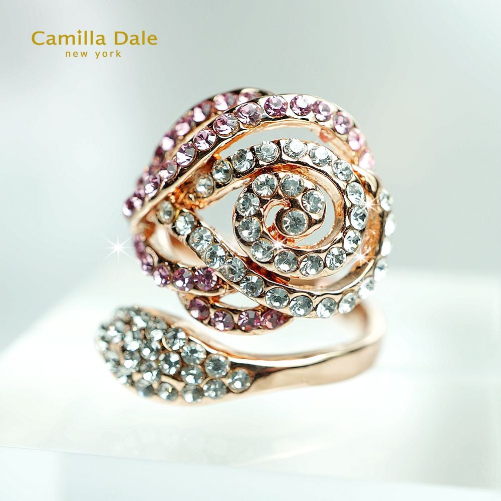 CamillaDale 玫瑰藤水晶戒指(粉)