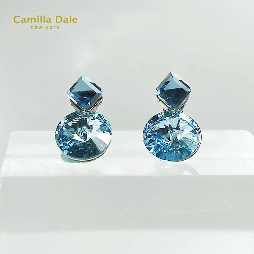 CamillaDale 點石晶水鑽耳環(海藍)
