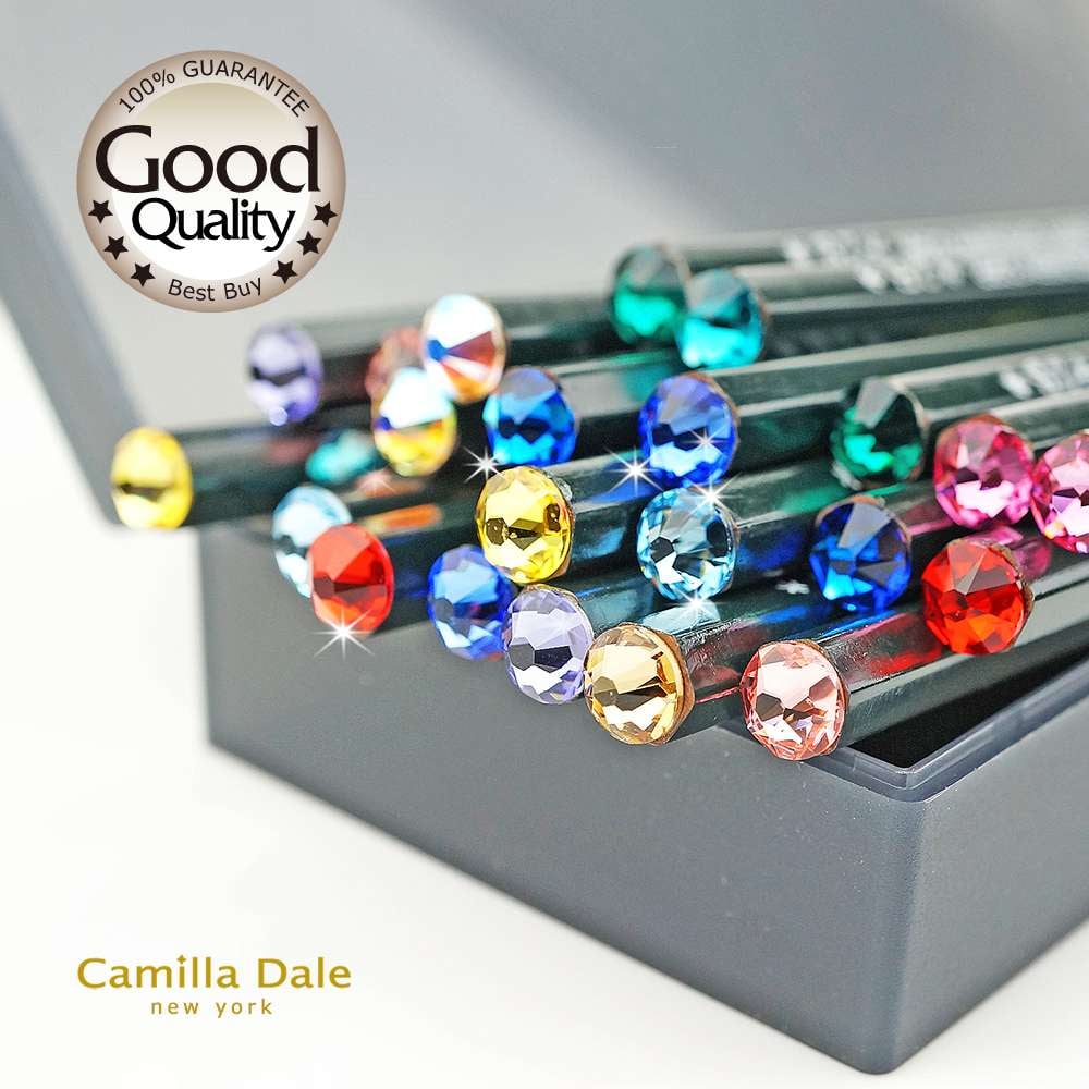 CamillaDale 璀璨水鑽2B鉛筆 採用利百代 9800 兩打(24支)贈韓國精緻筆盒