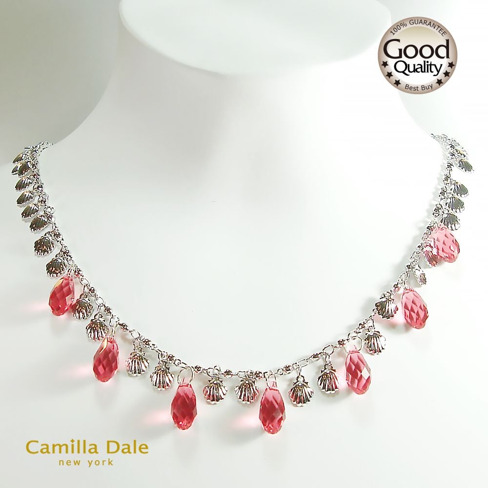 CamillaDale 水滴鑽貝殼項鍊