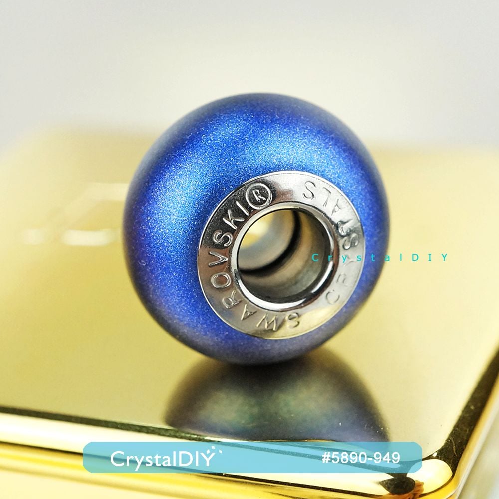 CrystalDIY奧地利水晶SW 水晶珍珠#5890中孔深藍(949) 14mm單顆