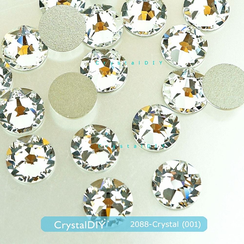 CrystalDIY奧地利SW水晶#2058水晶001平底石SS5(1.9mm)~SS9(2.7mm)