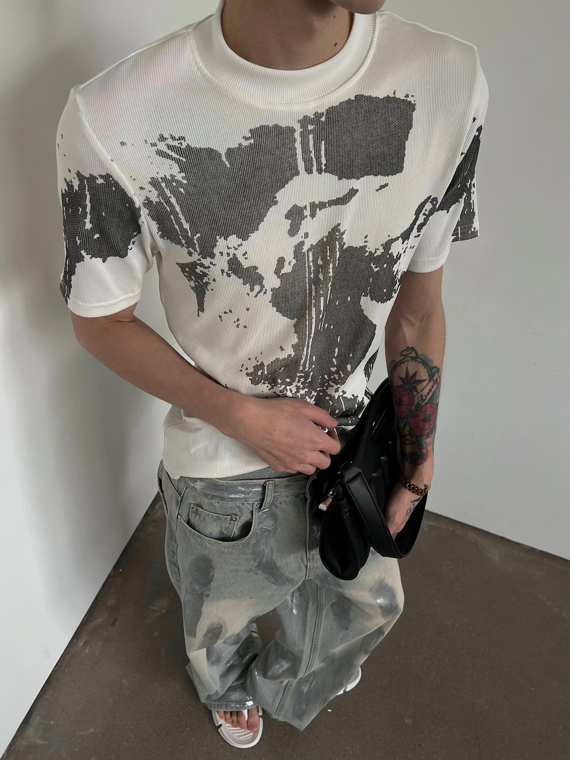 ♡韓國圖樣設計感短上衣♡