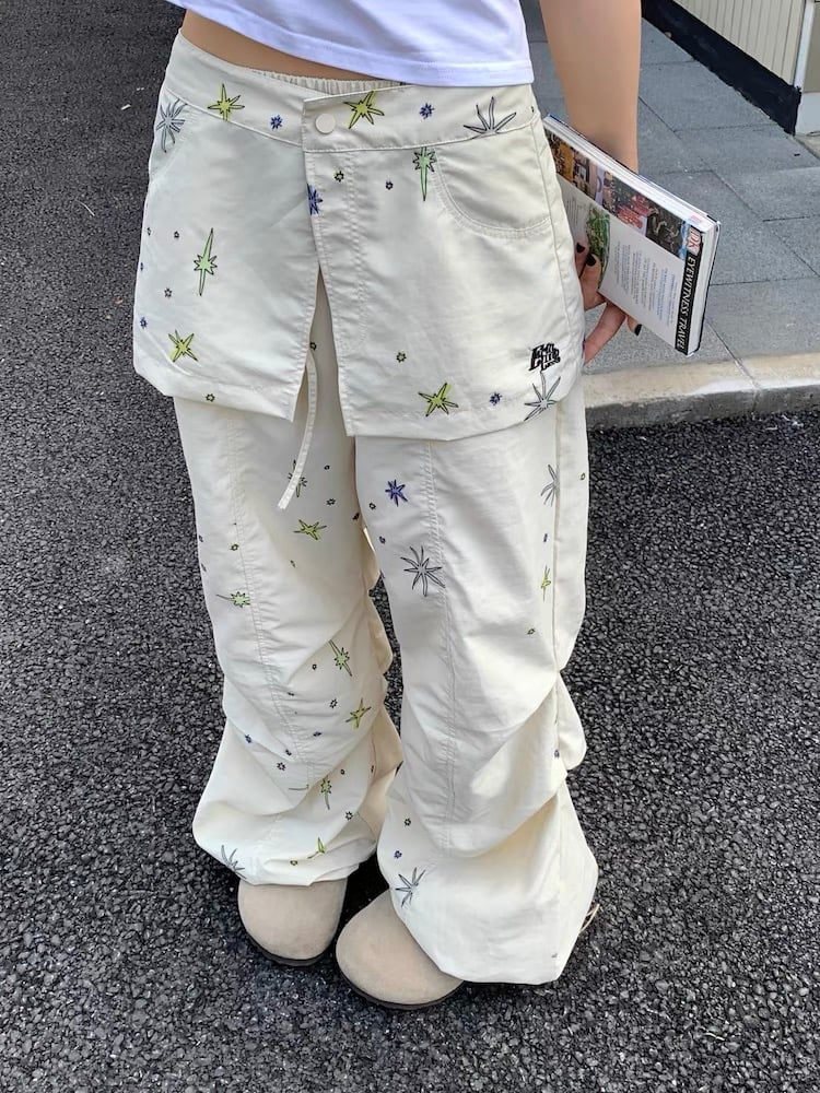 韓國星星可拆解落地褲