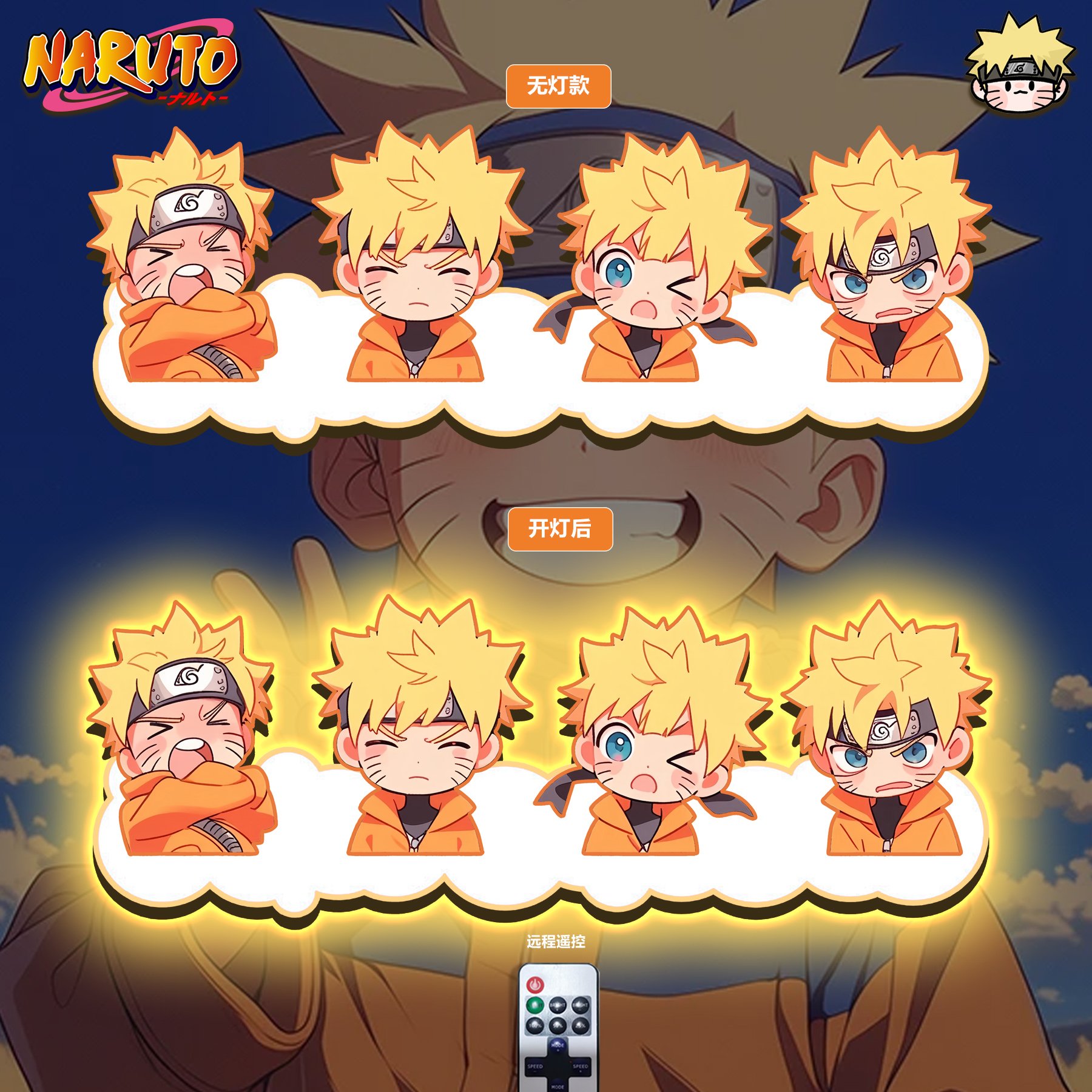 【週邊】阿喵畫社-Q版鳴人燈帶畫