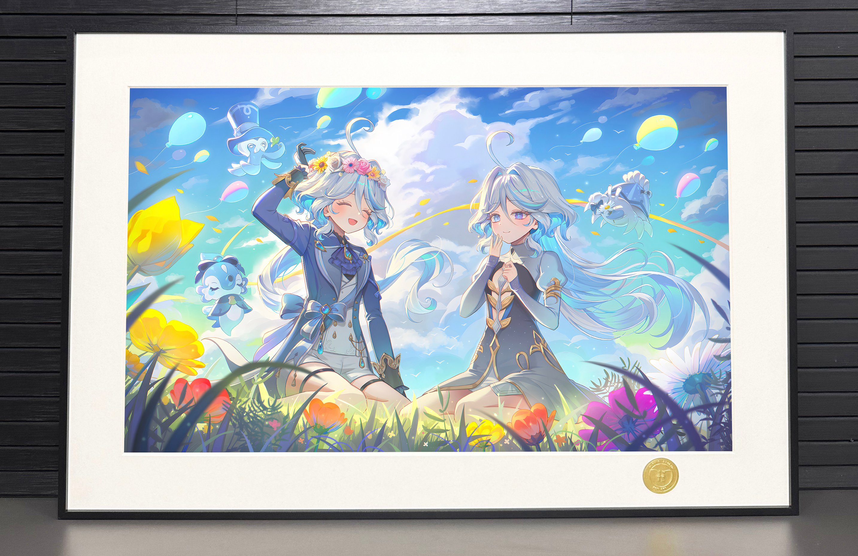 【週邊】H2工作室－原神 水神 芙寧娜 裝飾畫