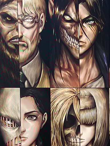 【週邊】巴洛克－進擊的巨人 九大巨人 裝飾畫 & 冰箱貼