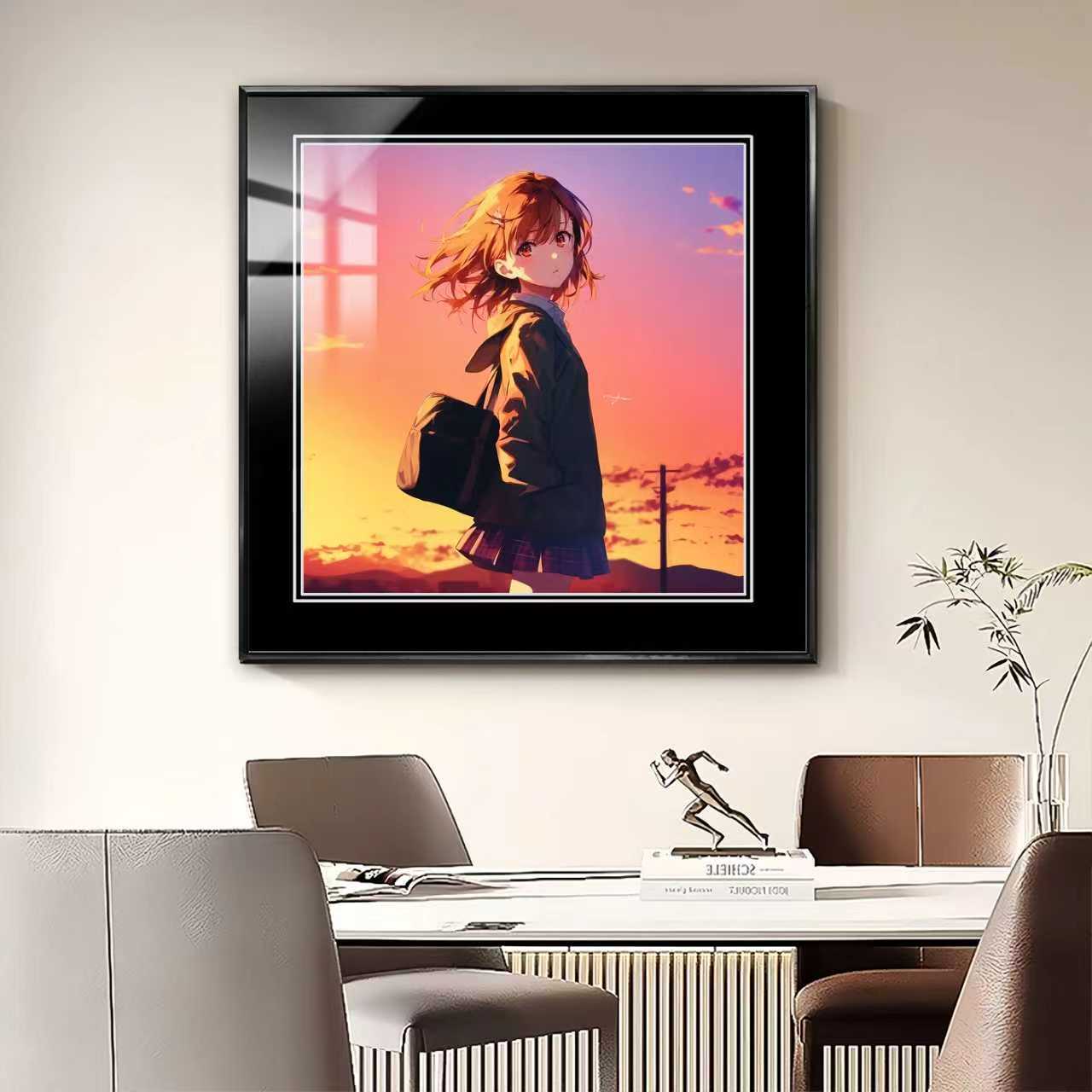 【週邊】阿喵畫社－晚霞 御坂美琴 裝飾畫