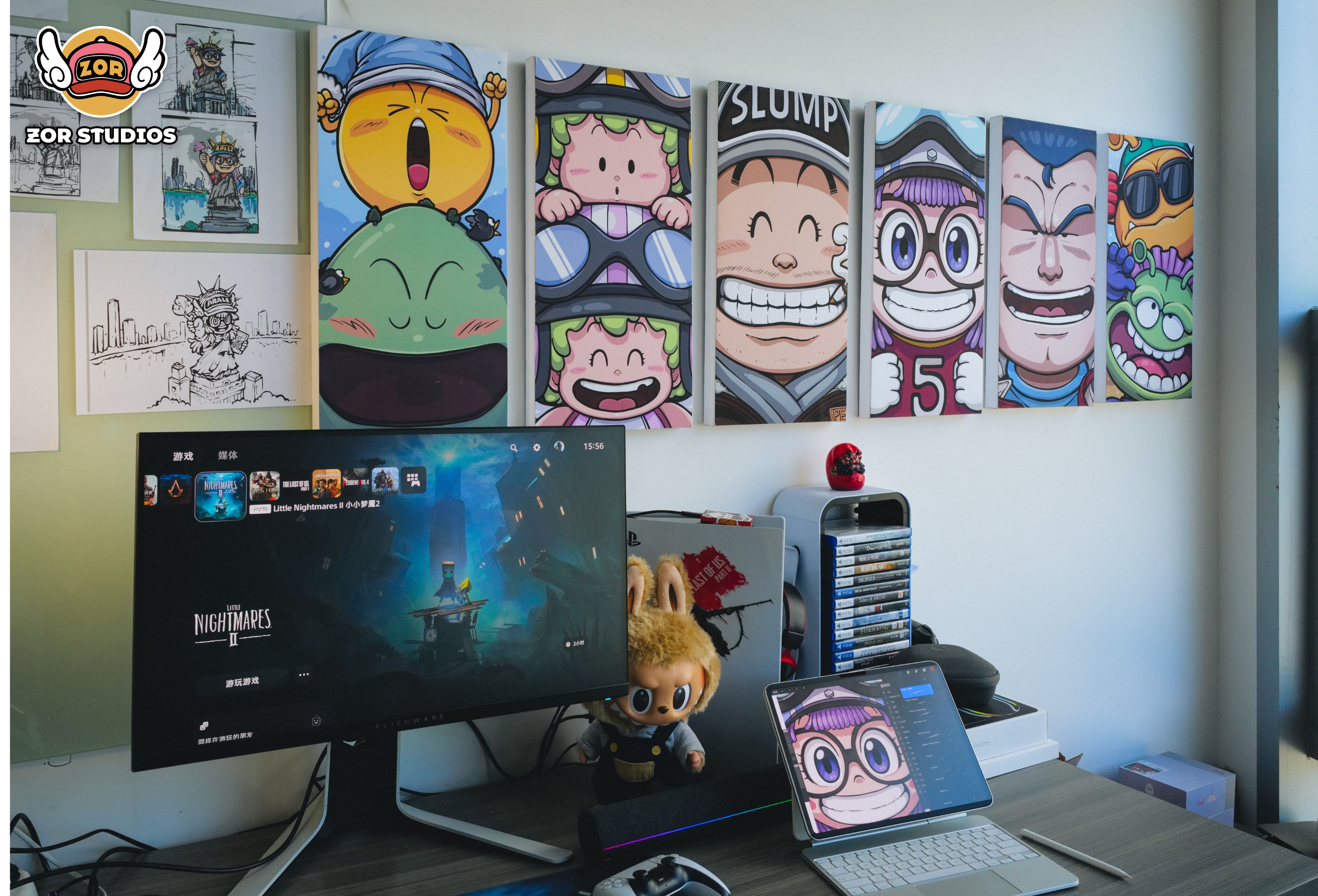 【週邊】ZOR-Studios-手繪藝術掛畫 企鵝村笑臉組