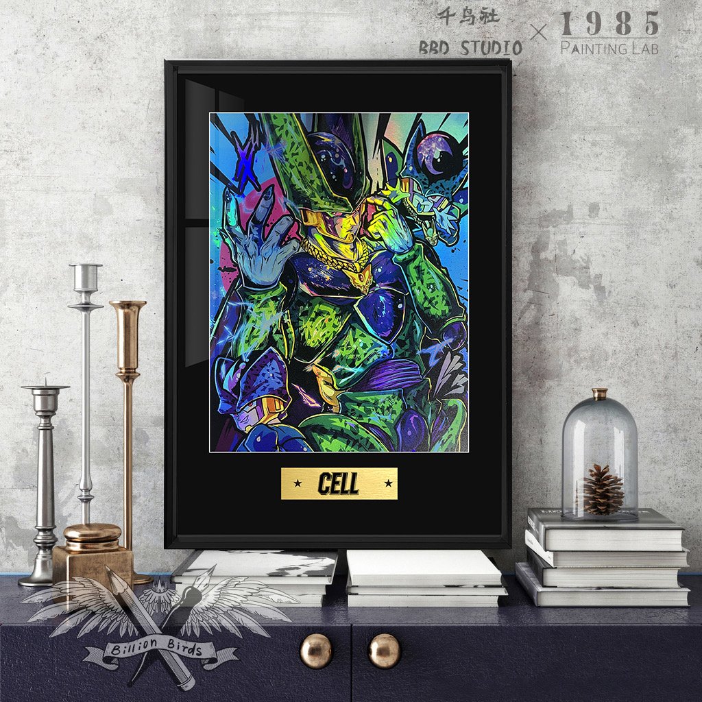 【週邊】千鳥社－七龍珠 沙魯雷射 裝飾畫