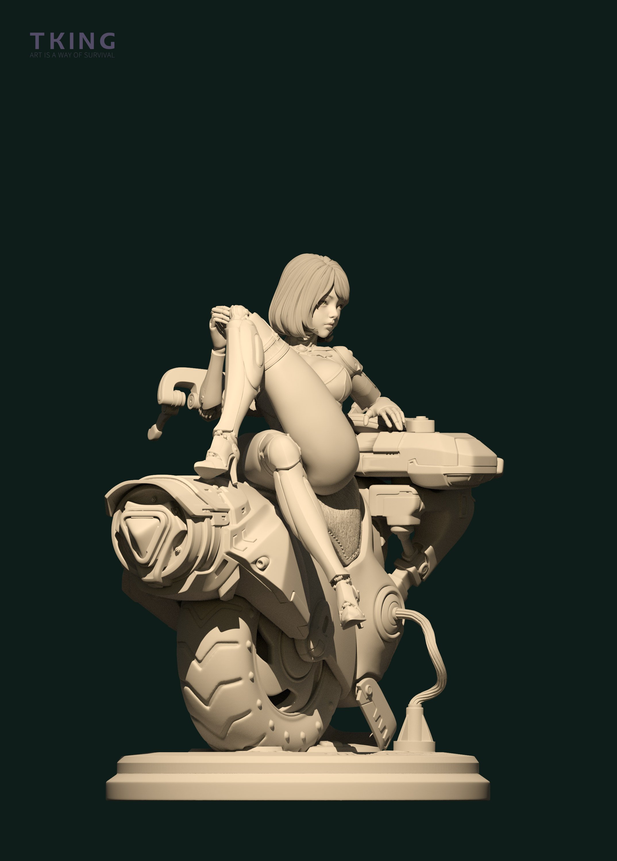 【原創授權】TKING－機器姬系列 補給站 GK白模