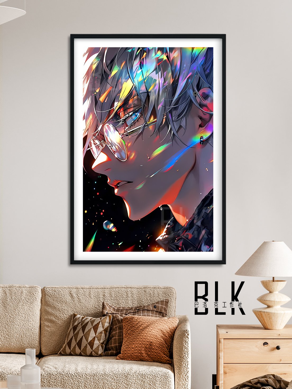 【週邊】巴洛克-側顏五條悟咒術回戰Gojo咒術師虎杖悠仁夏油傑動漫裝飾畫