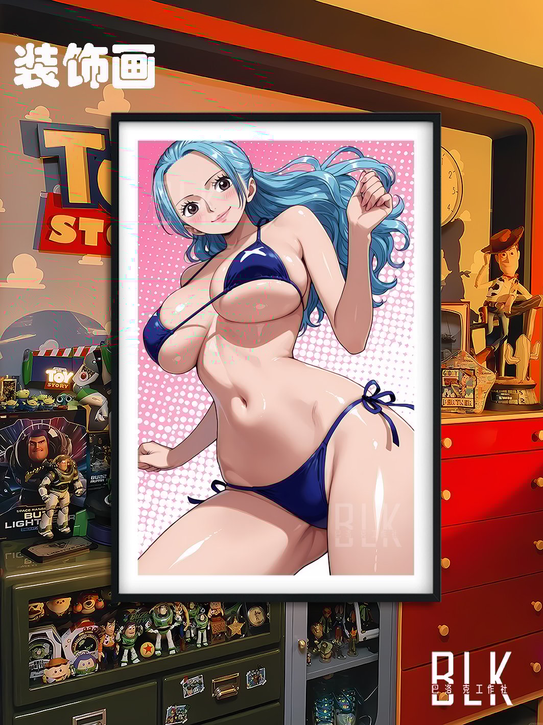 【週邊】巴洛克－海賊王 泳裝薇薇 裝飾畫 & 冰箱貼