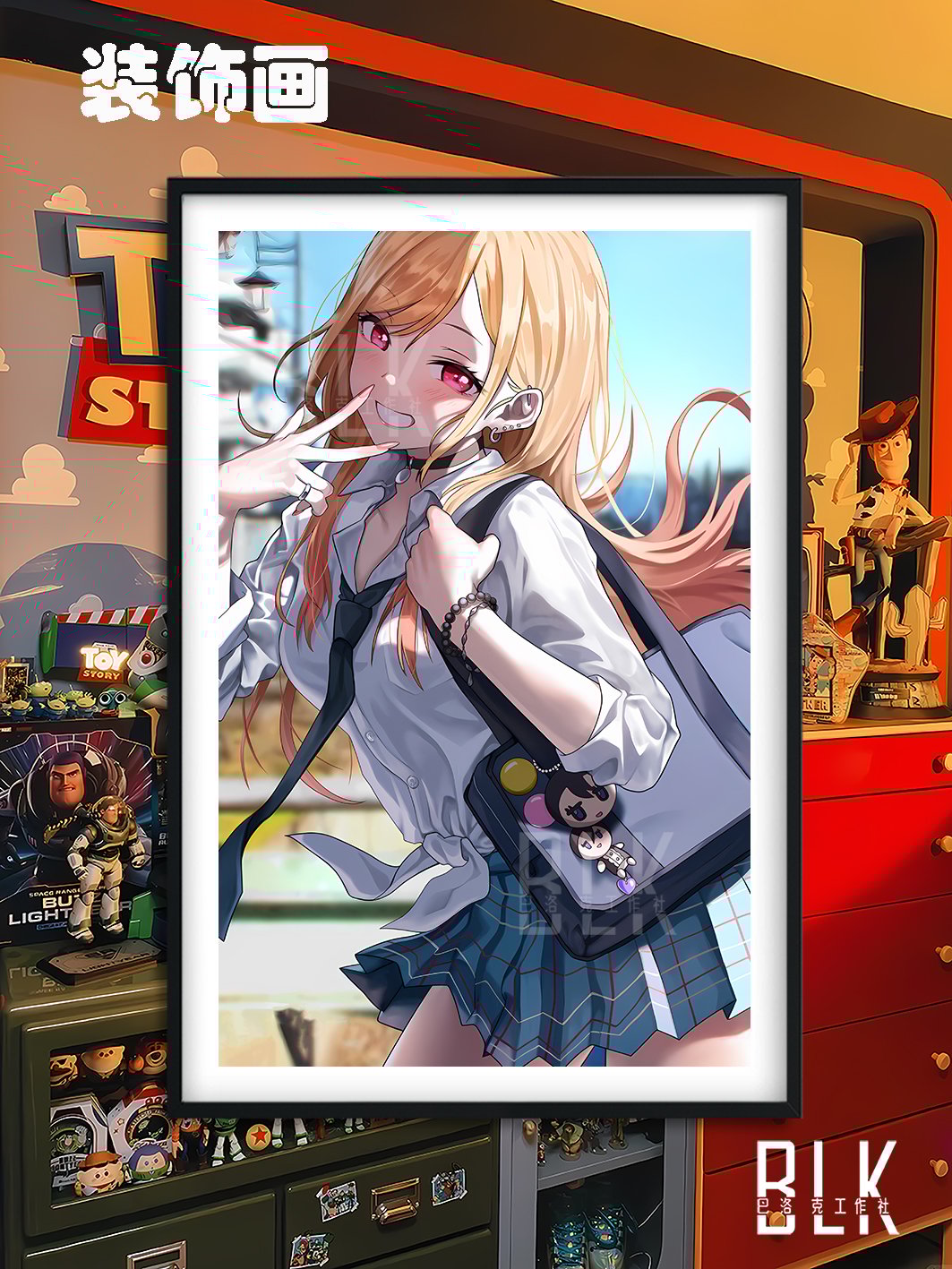 【週邊】巴洛克－戀上換裝娃娃 校服喜多川 裝飾畫&冰箱貼