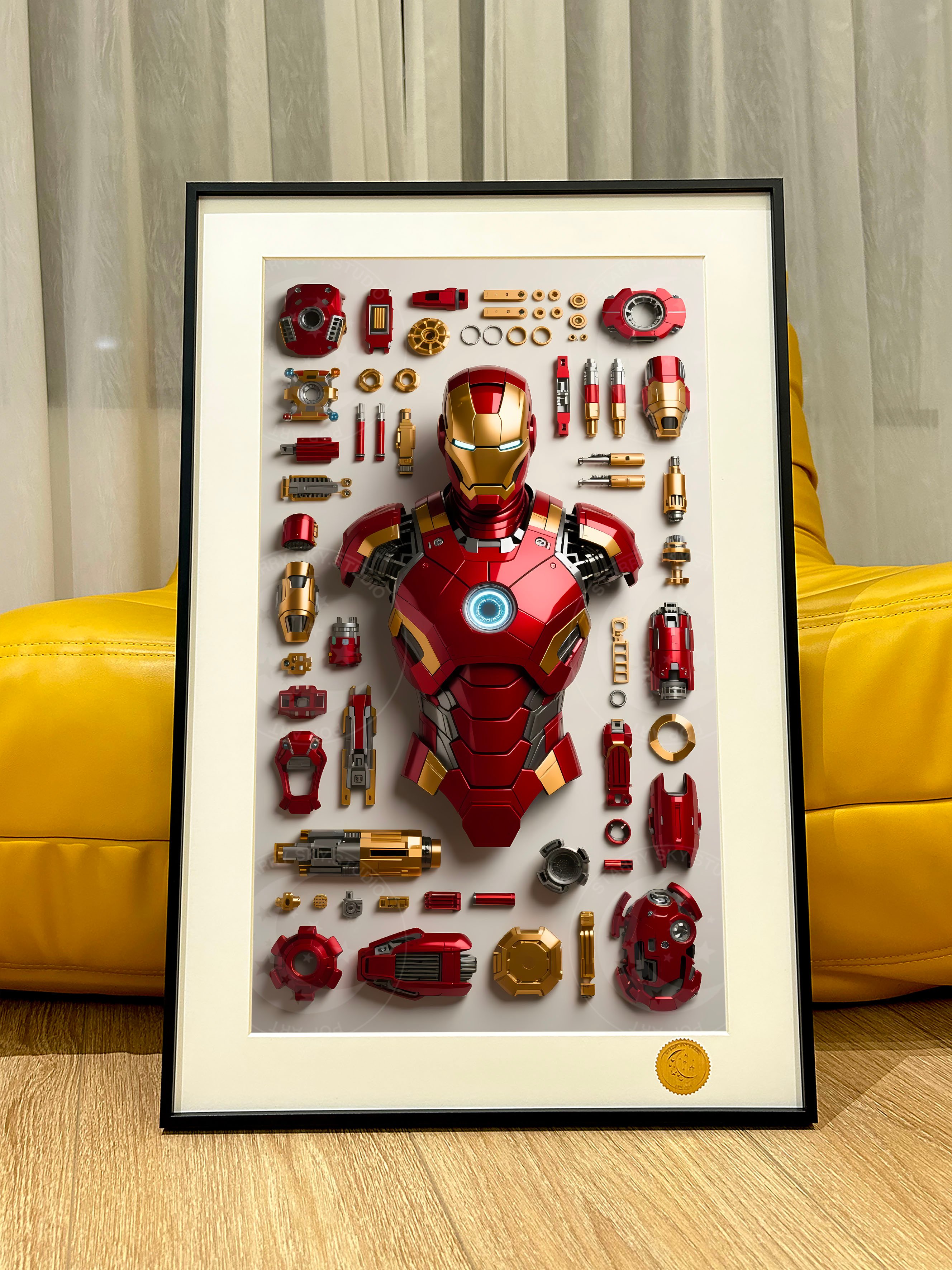 【週邊】星空工作室-拆甲鋼鐵人 東尼史塔克復仇者聯盟Iron Man鐵人動畫裝飾畫